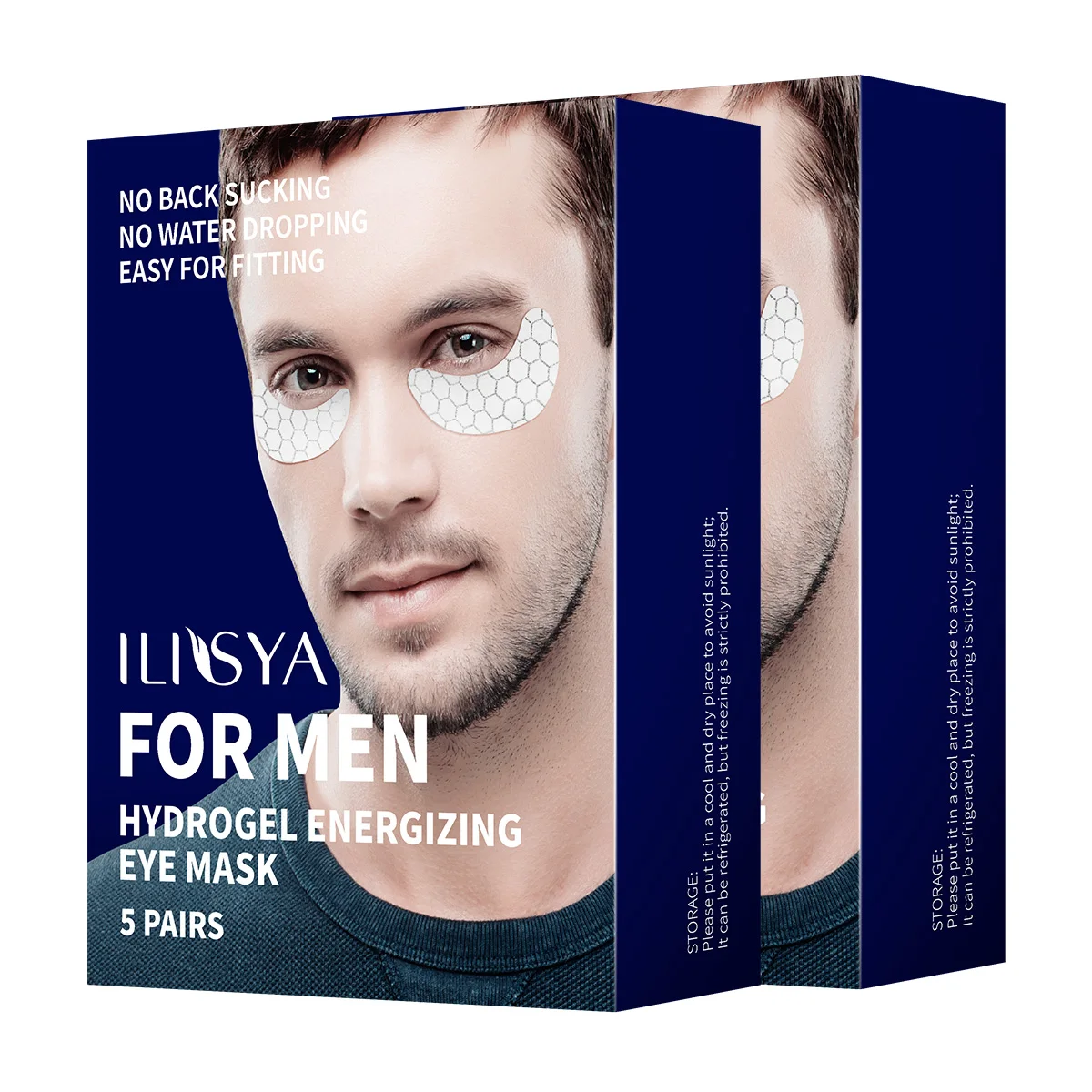 Eye Mask Patch 5 Pairs Gel Hydrating Moisturizing Hyaluronic Acid Under Eye for Men