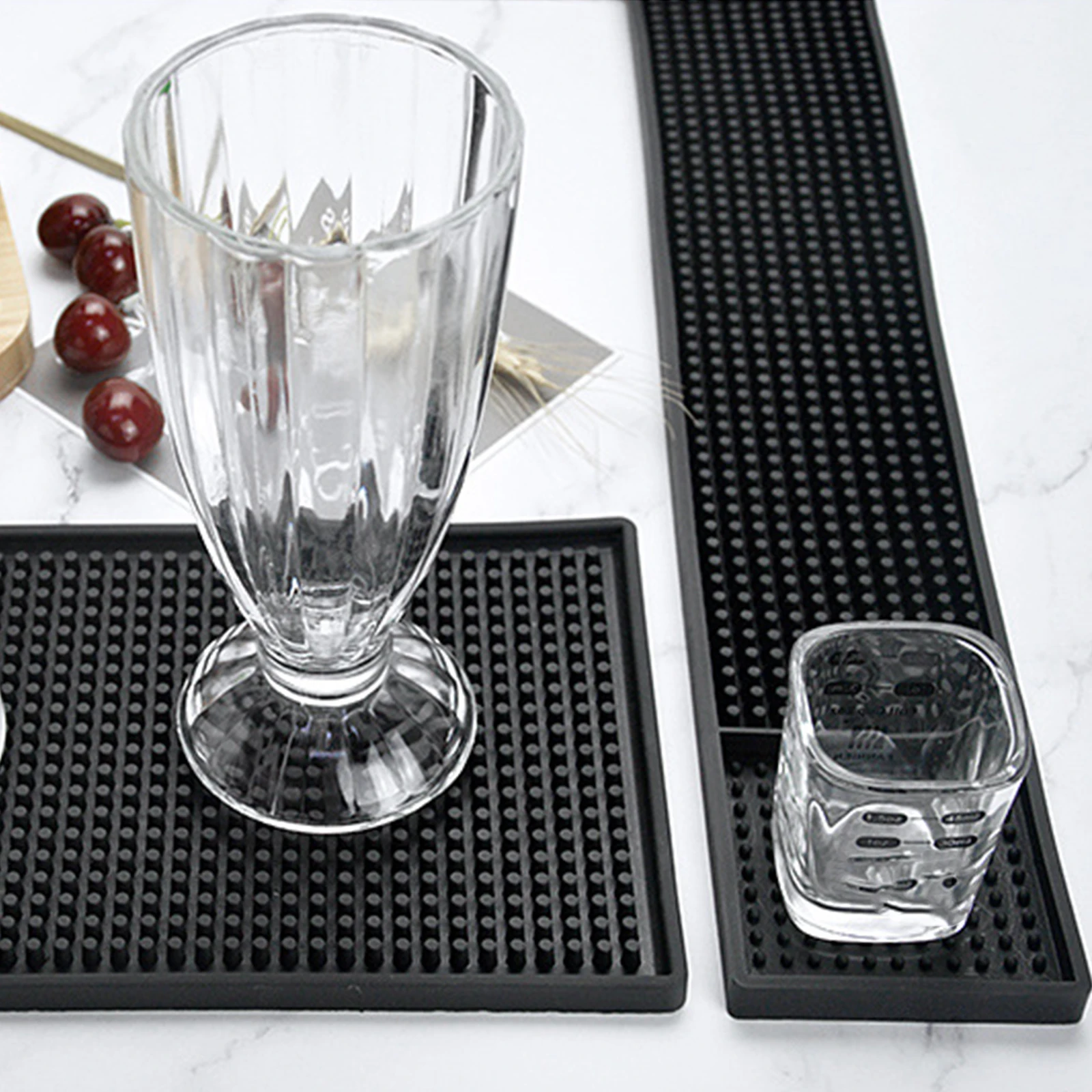 Bar Mat Anti-slip PVC Cafe Bar Mats Home Cup Mat Waterproof Heat Resistant Durable Drain Service Spill for Home Cafe rubber bar mat