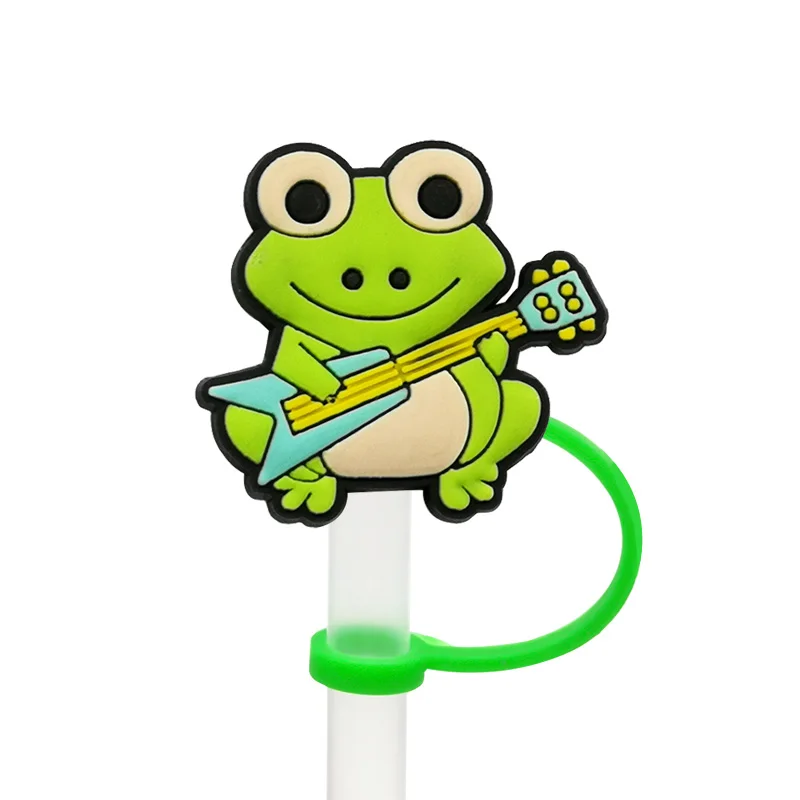 8PCS PVC Cute Frog Straw Topper Funny Frog Creative Straw Cover Drink Cups  Dustproof Decoration Reusable Preventing Spillage - AliExpress