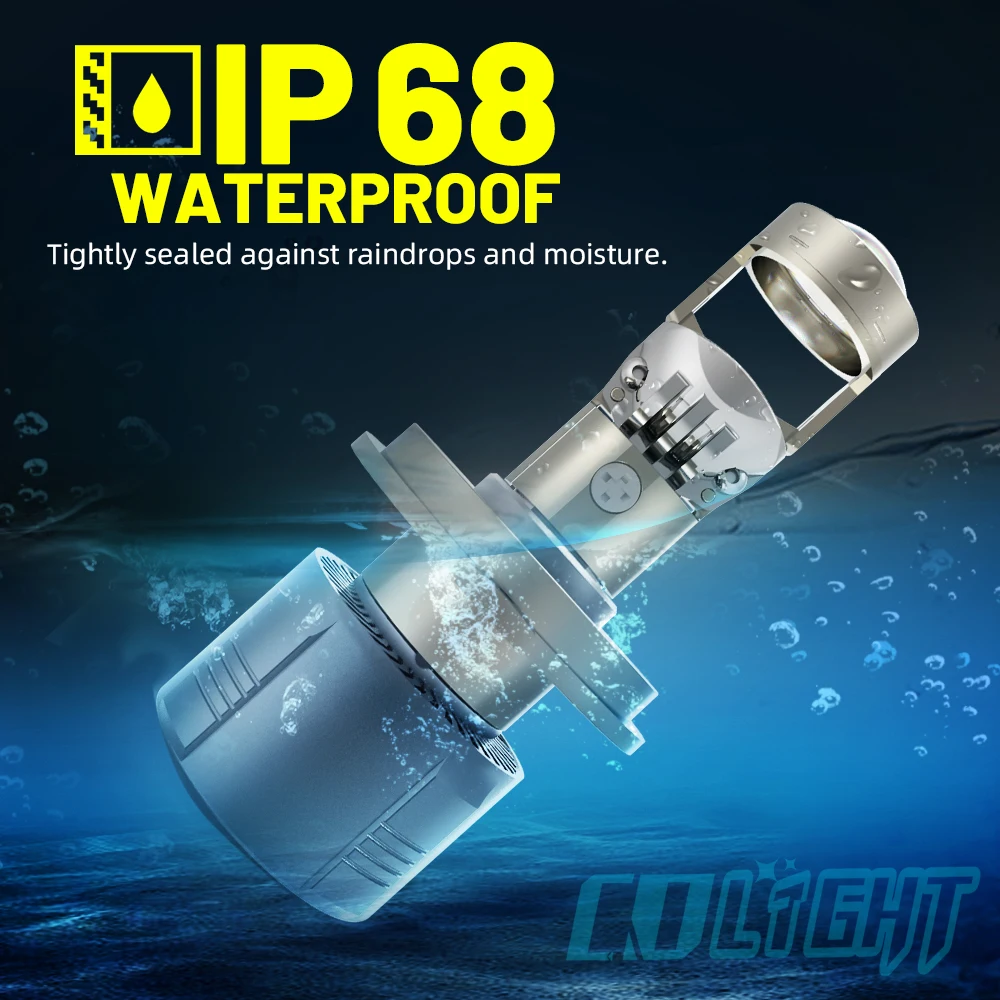 C6 LED Headlight Kit - 9005 + 9006 Combo, 6000K White, 40000LM - 200W Hi/Low Beam Bulbs With Fan