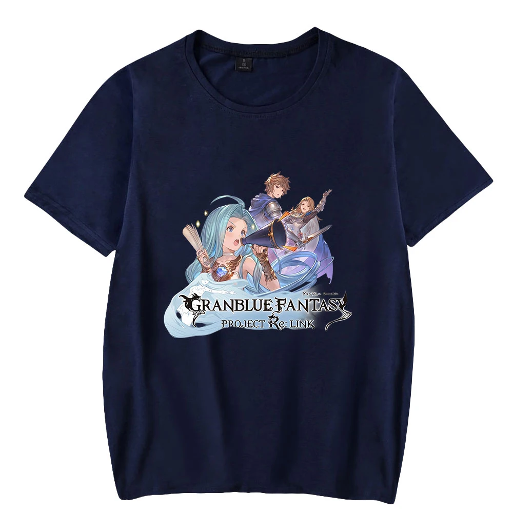

Granblue Fantasy Tshirt Unisex Crewneck Short Sleeve Women Men T-shirt Harajuku Streetwear Casual Style Clothes