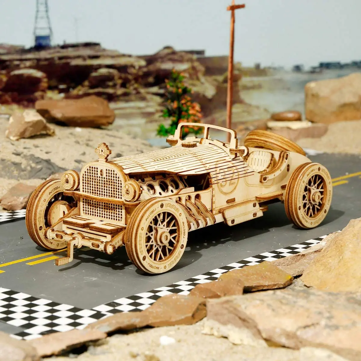 ROKR 3D Wooden Puzzles for Adults Mechanical Models Kits to Build (Heavy Truck)