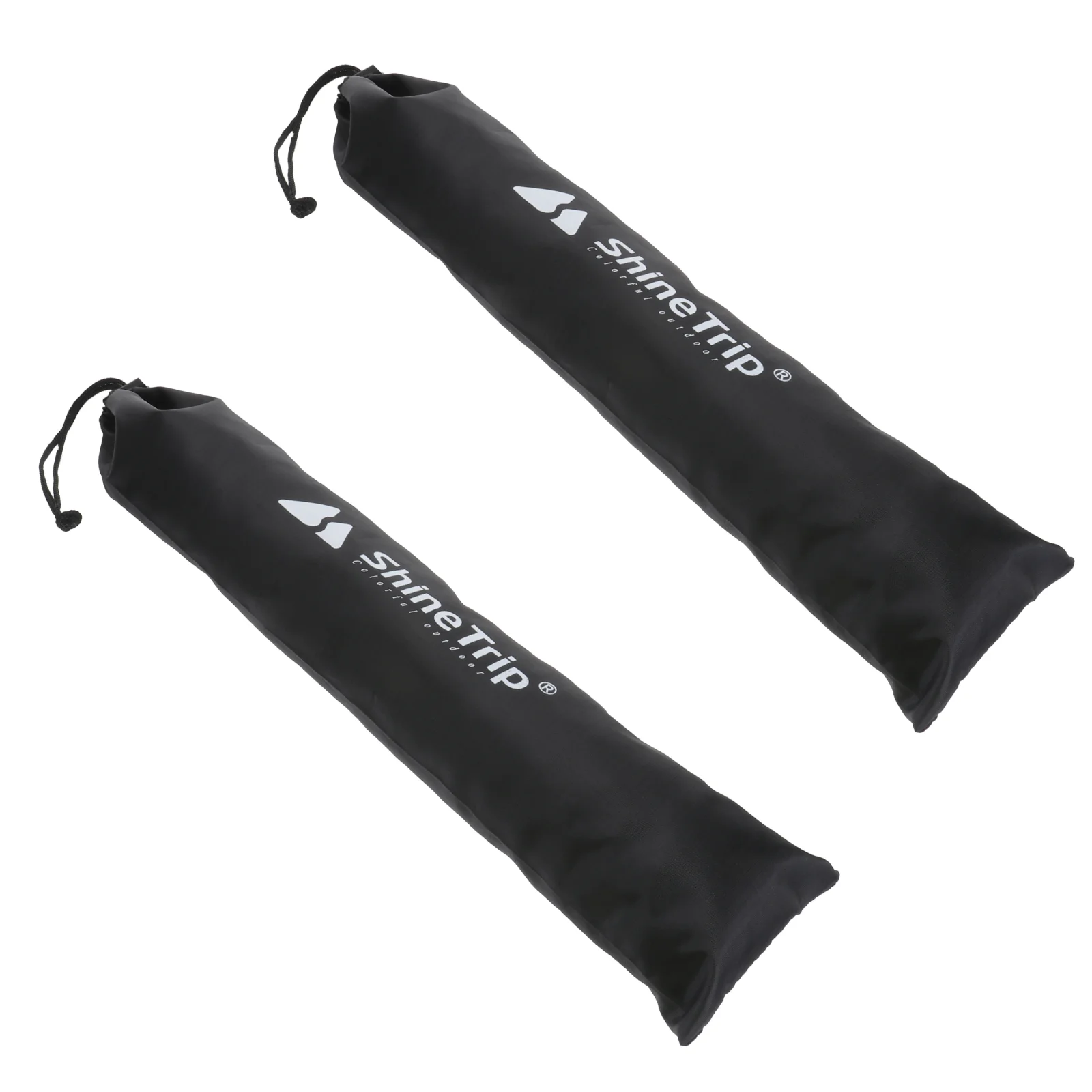 

2 PCS Tent Pole Bag Alpenstock Buckle Storage Fishing Rod Bags Organizing 210t Plaid Cloth Camping Clothesline