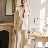 Regina Elegant Lapel Pant Set 1