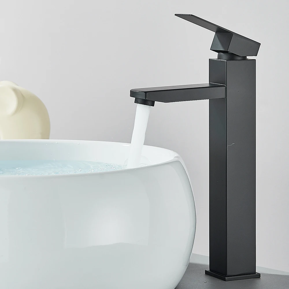Basin Faucet Matte Black Bathroom Washbasin