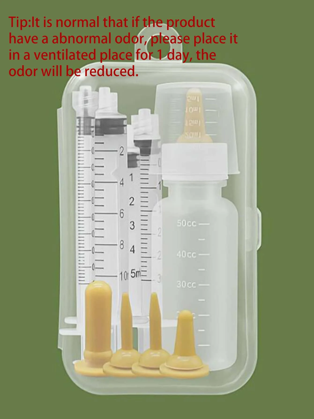 1set-Comfortable grip small pet nursing bottle set - easy to clean kitten bottle feeder set