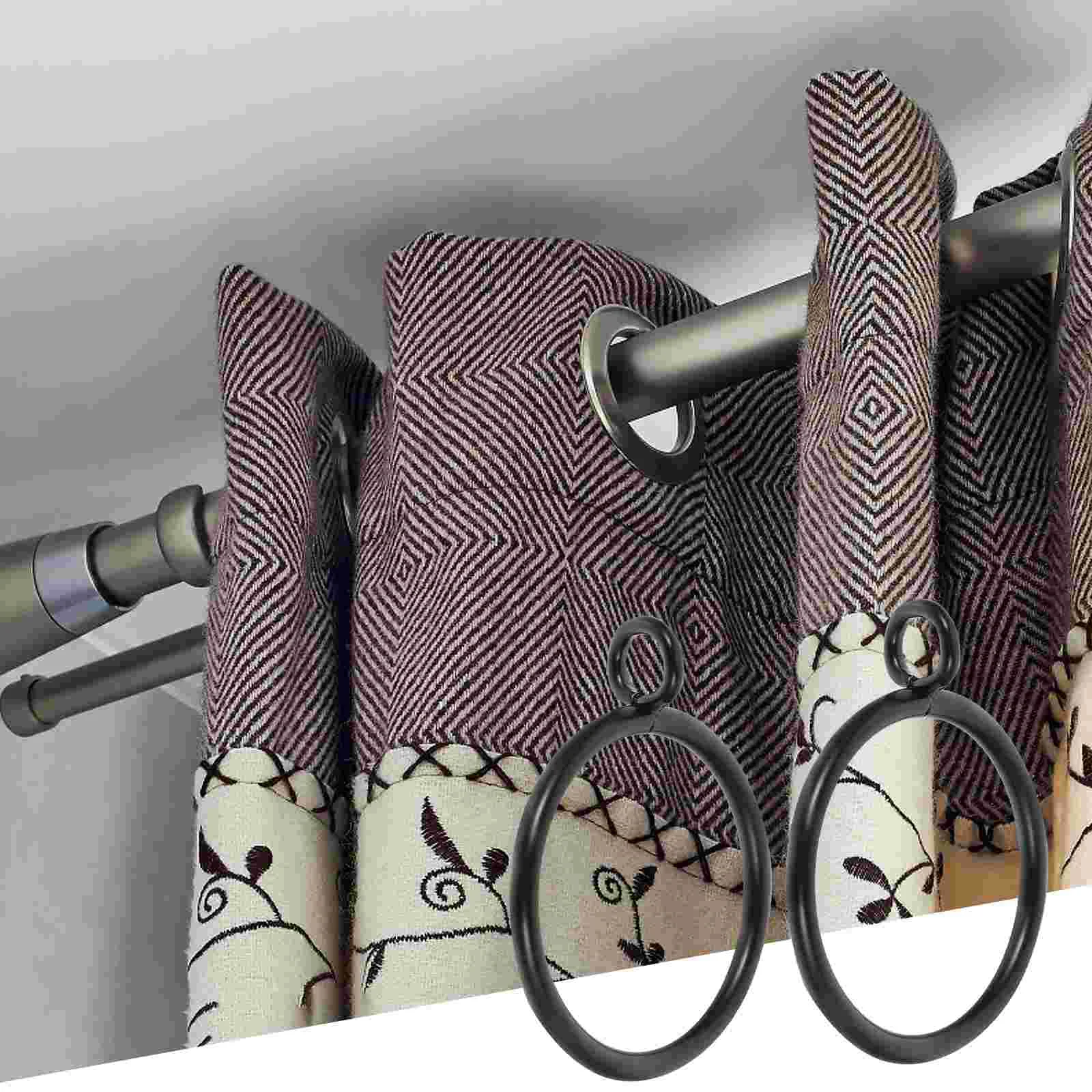 

40 Pcs Curtain Ring Spacers Eyelet Curtains Metal Rings Decor Circles Iron Hook