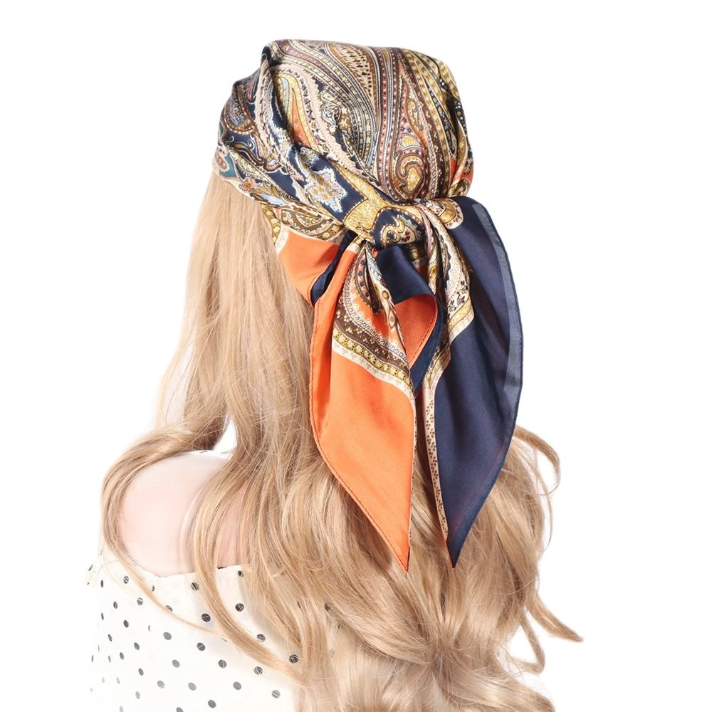 Silk Scarf Women Paisley Russia Print Hair Accessories Bandana Turban  Headband Bandeau Cheveux Kerchief Headscarf Foulard Femme - Silk Scarves -  AliExpress
