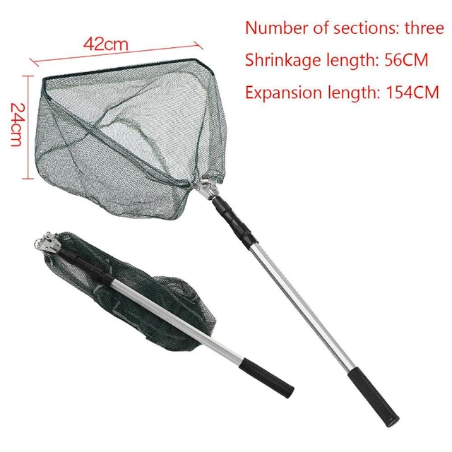 1.5M Fishing Landing Net With Telescoping Pole Handle Fishing Net