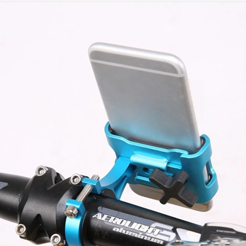 360 Rotate Aluminum Alloy Motorcycle Bicycle Phone Holder Anti-slip Bracket Support GPS Clip Bike Phone Stand for iPhone Xiaomi