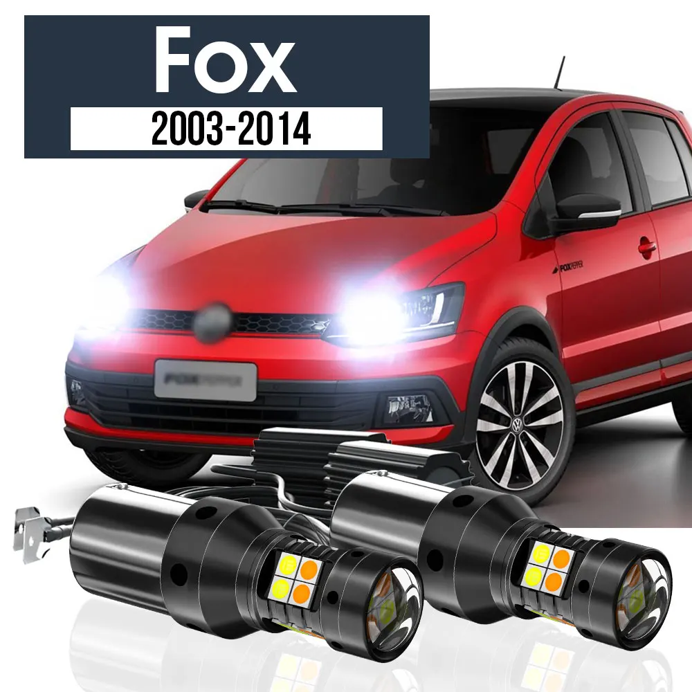 

2pcs LED Dual Mode Turn Signal+Daytime Running Light Blub DRL Canbus Accessories For VW Fox 2003-2014 2005 2008 2009 2010 2011