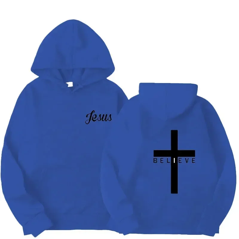Sudadera con capucha con estampado de cruz de Jesús para hombre, diseño de hombre, sudadera con cordón, sudadera con capucha Harajuku para primavera y otoño, ropa deportiva con capucha