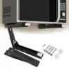 Foldable Microwave Oven Rack Kitchen Wall Mounted Extendable Microwave Oven Storage Rack Bracket (With A Pair Of Screws) 5