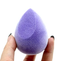 Wholesale Custom Logo Microfiber Make Up Sponge Beauty Egg Facial Flocking Makeup Facial  Sponge Velvet Flocking Blender Egg 1
