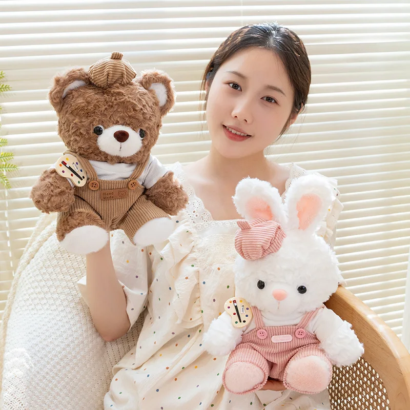 Wholesale Adorable Super Soft Sleeping Bear Doll Pillow Plush Toy Creative Display Stuffed Animal For Girls Birthday Gift