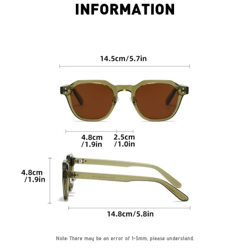 Retro Polarized Sunglasses Men Ultralight TR90 Frame Polygon Women Outdoor Travel Eyewear