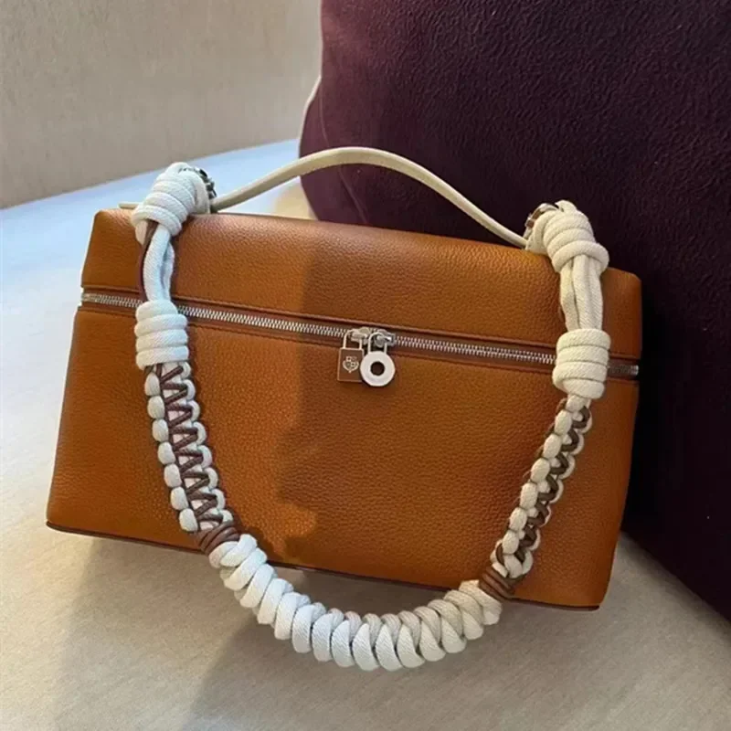 

Women Solid Color Handbag Casual Fashion All-match Genuine Leather 2023 New Ladies Temperament Diagonal Bag