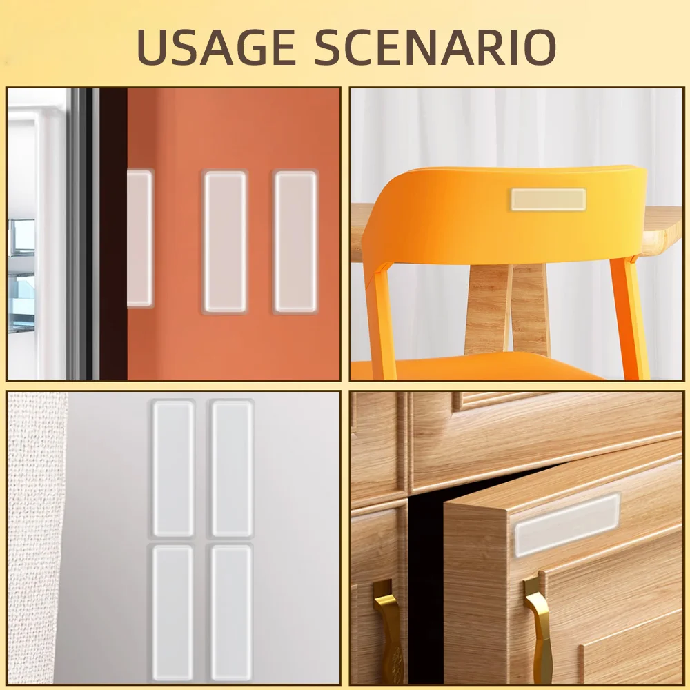24/8Pcs Silicone Doors Stop Self Adhesive Anti-collision Door Handle Buffer Walls Furniture Protector Pads Mute Crash Sticker