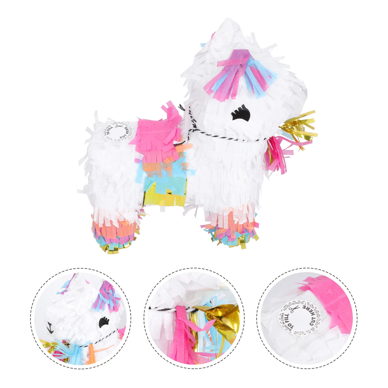 

Candy Filled Plaything Mini 3D Pony Pinata Smashed Sugar Filled Gift Box Adorable Horse Pinata Toy Party Smashing Toy Supply