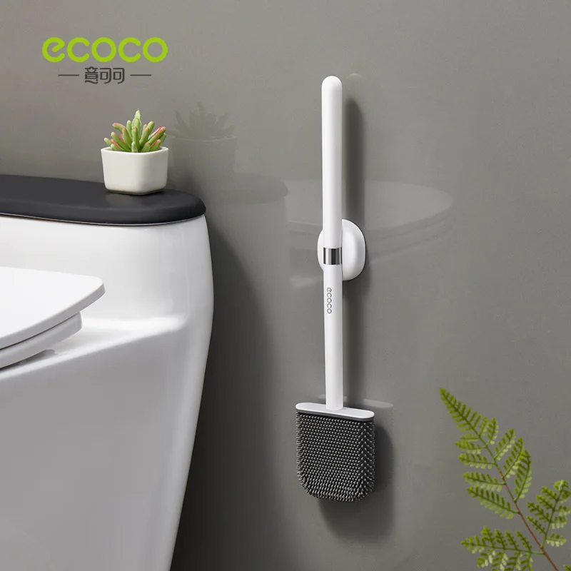 Toilet Silicone Brush Holder Wall-mounted Cleaning Brush Set Toilet Brush  Water Leak Proof Bathroom Durable Cleaning - AliExpress