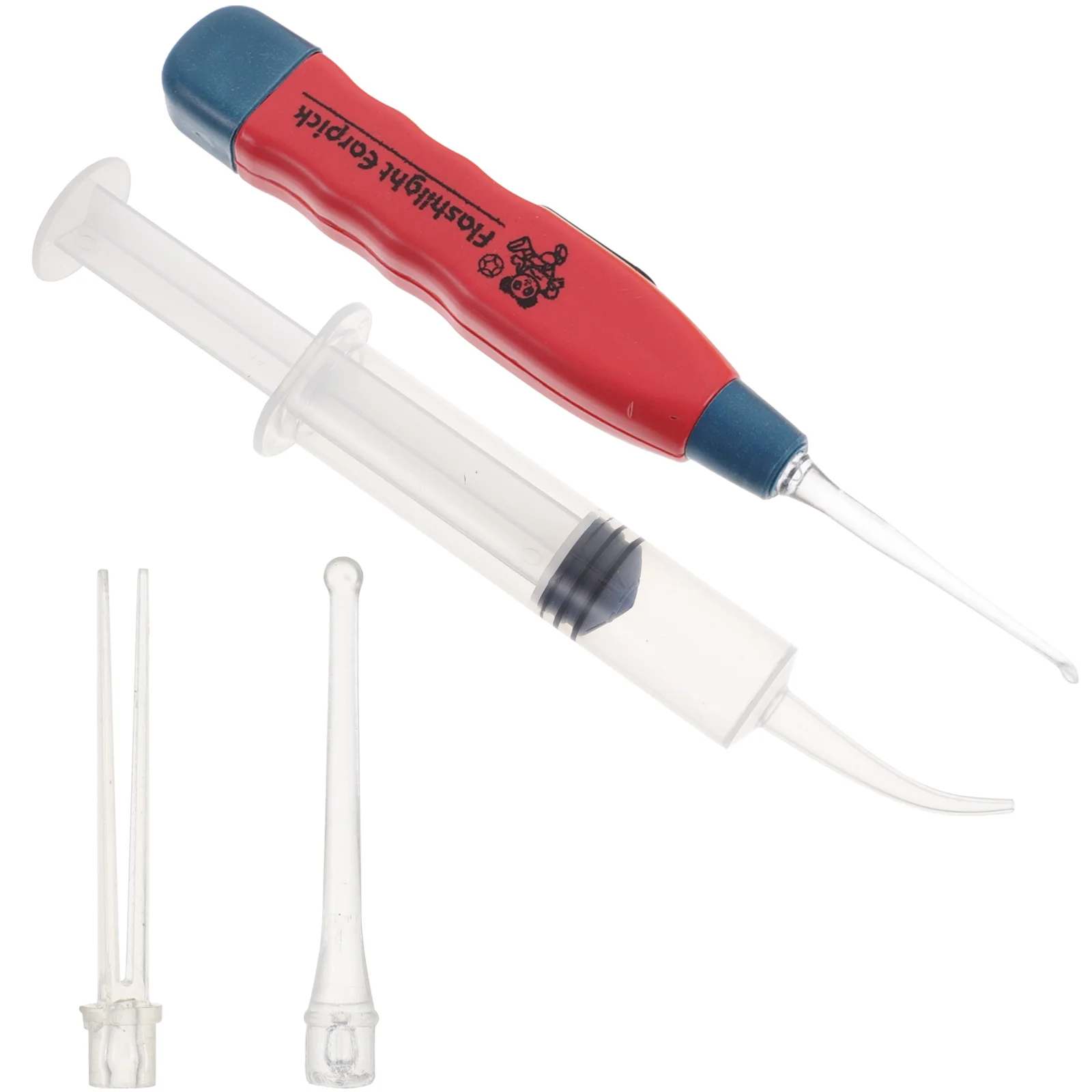 Tonsil Stone Remover Tool Or Earwax Removal With Tips + Irrigator Cleaning Tool Irrigation Syringe(Random Color) Wash 5