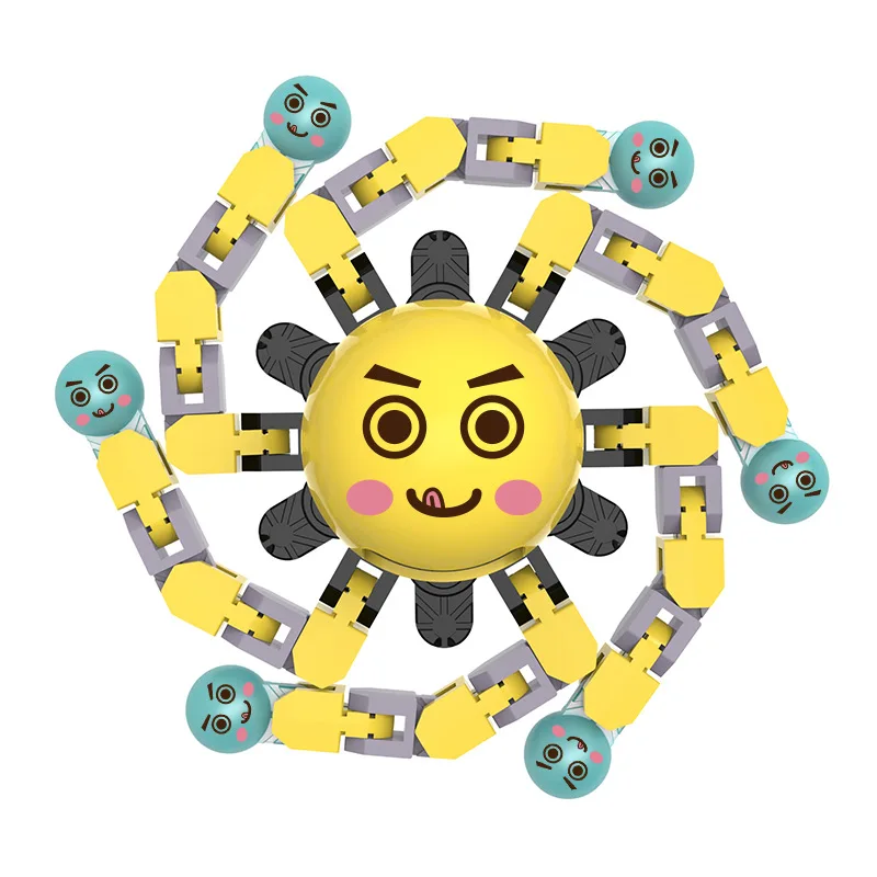 Glow in Dark Transformable Fidget Spinners Fingertip Gyro Toys Decompression Deformed Spinner Goodie Bag Suffers Party Favors 5