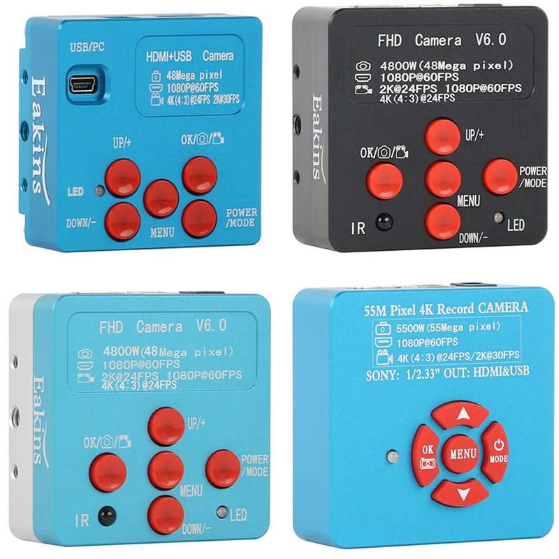 48Mp 55Mp 4K 2K Hdmi Usb C Mount Microscopio Trinoculare Fotocamera Digitale Riparazione Cellulare Industriale Pcb Saldatura Videoregistratore