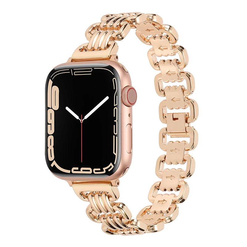 Luxury Stainless Steel Bracelet For correa  Apple Watch Ultra 49mm strap 45mm For iwatch series 6 5 7 bands 41mm Couple's strap