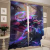 Window Kitchen Curtains for Living Room 2 Pieces Blackout Curtains Door Curtain League of Legends Partition Bedroom Decoration 2