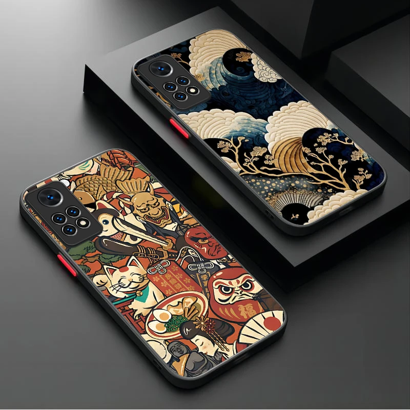 Ukiyo-e Samurai Sea Wave Design Phone Case