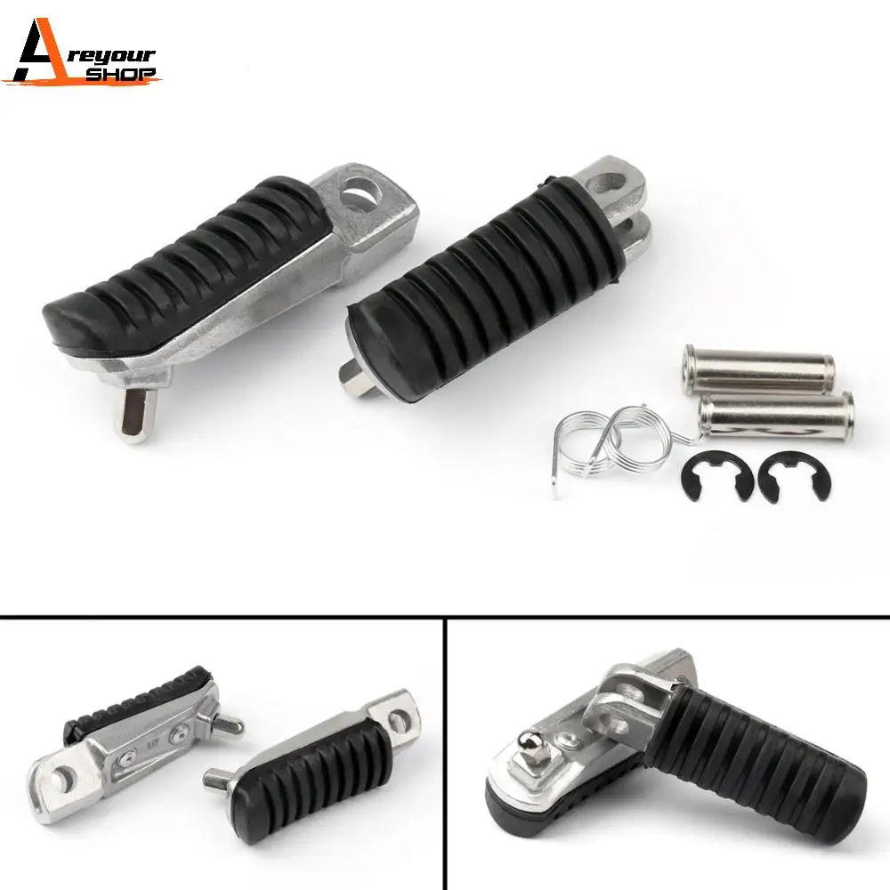 

Areyourshop Front Footrest Pedals Foot Pegs For Kawasaki ER 4N 6F 6N ZR 250 400 VERSYS 650 Motorcycle Parts