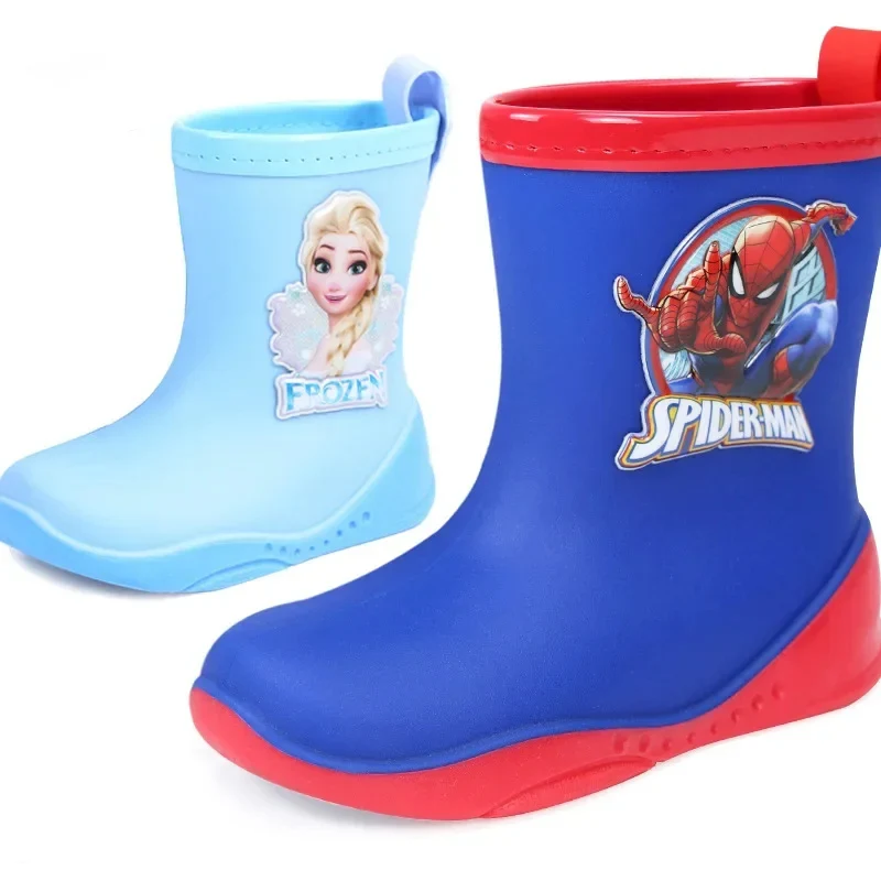 

Disney Children Rain Boots Boys Girls Kids Baby Students Non-slip Mid-tube Mickey Princess Four Seasons Rain Boots Water Shoes