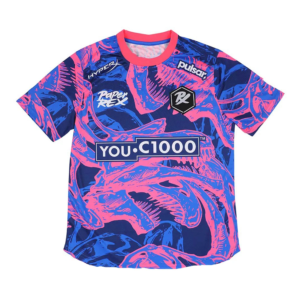 thumbnail image 1 of Ropa informal para hombre, uniforme de deportes electrónicos Paper Rex, camisetas de manga corta con estampado 3D, transpirables y de secado rápido, camisetas PRX Team Valorant, 1 of 4