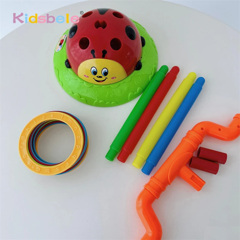 Giocattolo Coccinella Salta E Lancia - Gioco Musicale 2 In 1 Per Bambini Interno/esterno