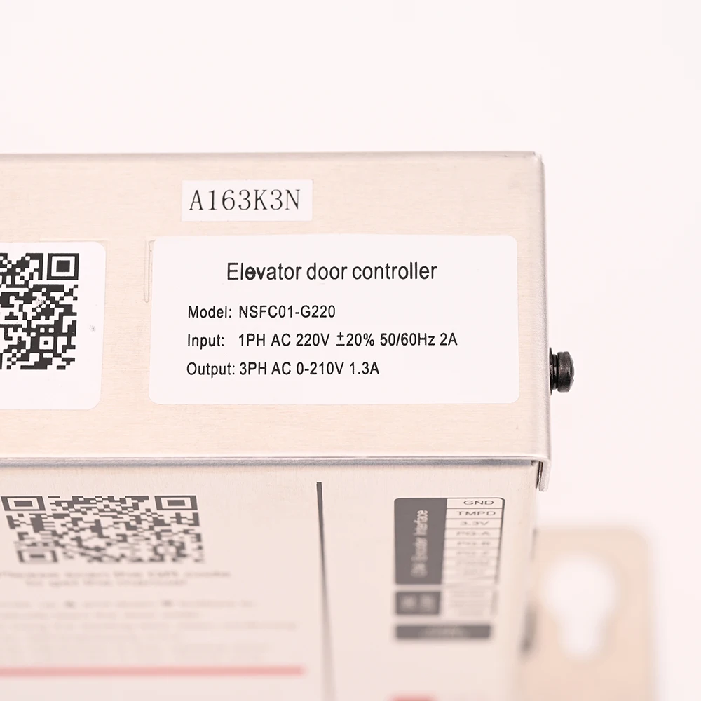 엘리베이터 문짝 모터 주파수 변환기 모델 NSFC01-G220, 1PH AC 220V + 20% 50Hz, 60Hz, 2A 3PH AC 0-210V, 1.3A, Ning Boshen ling, 1 개
