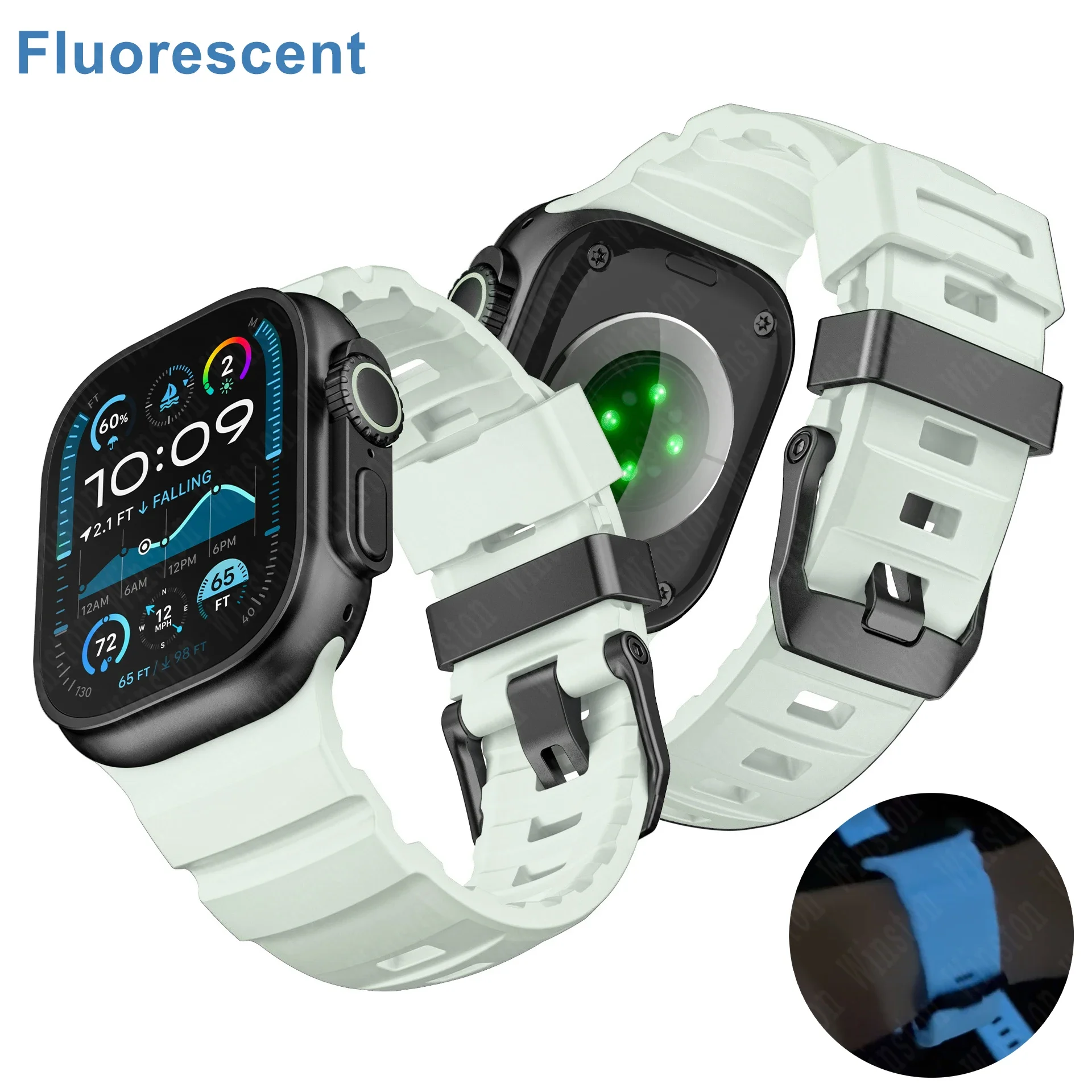 Fluorescent Silicone Sport Band Bracelet