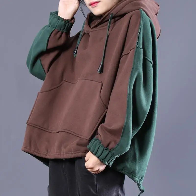 

Sweatshirts for Women Hooded Baggy Pullovers Tops Loose Plain Hoodies Y2k Style Female Clothes Kpop Aesthetic 2000s Goth Novelty