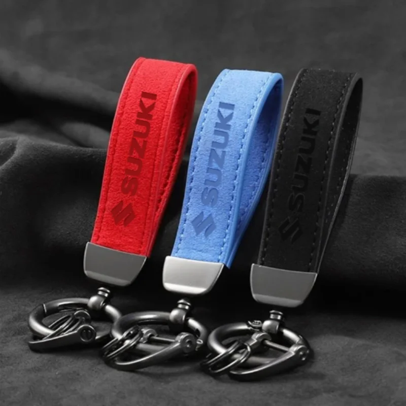 LeatherCarKeychainKeyChainRingsMetalLeatherForSuzukiGrand
