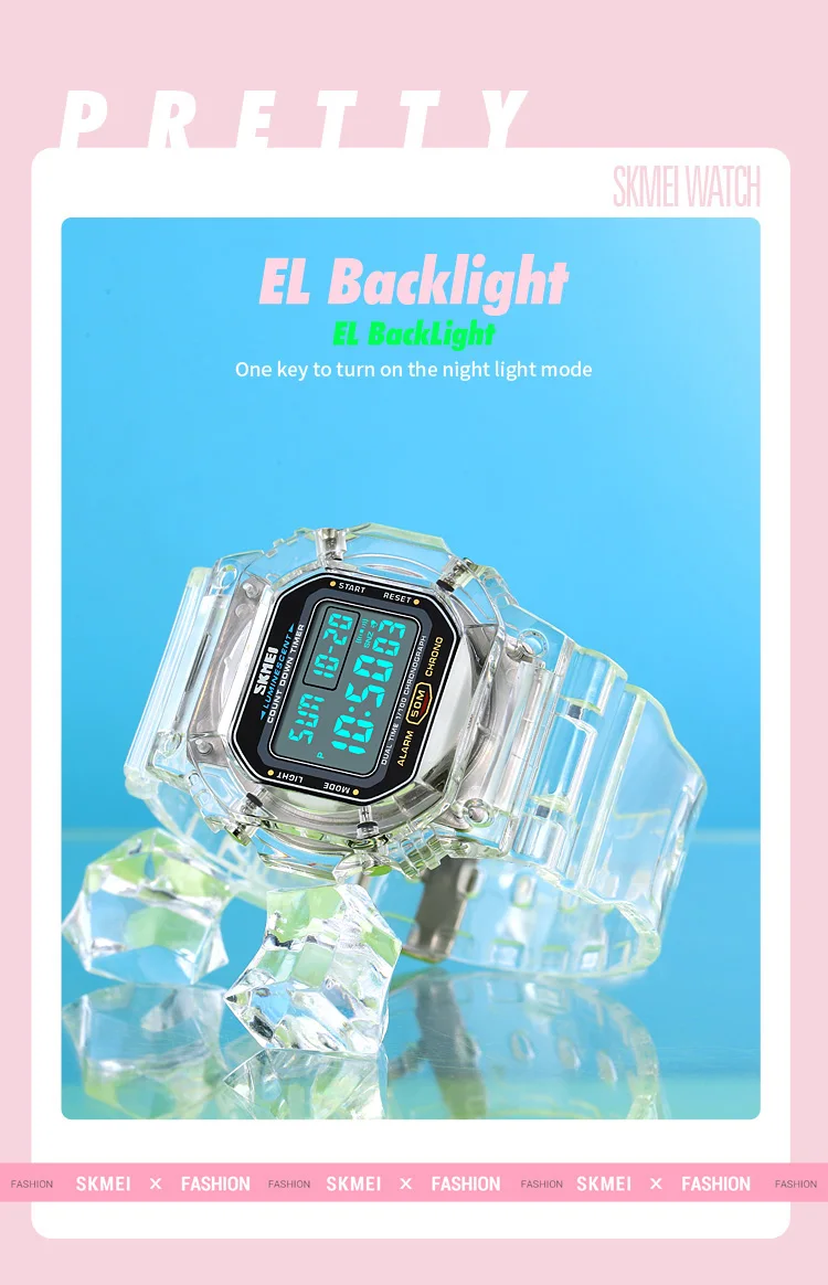 SKMEI 1999 Waterdicht Elektron Horloge Heren Dames Sport Countdown Stopwatch Digitale Horloges Heren Meisjes Klok Reloj Mujer 1622 1629_voghion.com