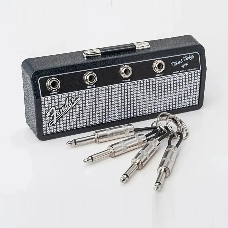 Music Key Storage Frame Fender Guitar Wall Mount Key Ring Holder Home Decoration Gift 2.0