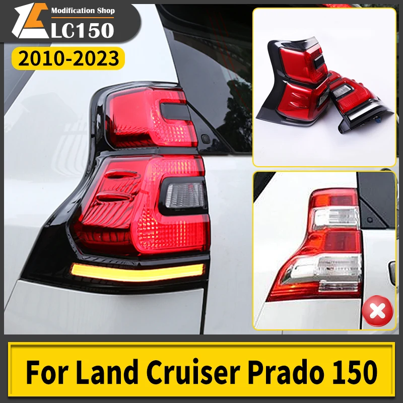 For Toyota Land Cruiser Prado 150 2003-2021 Taillight Assembly Modification Lc150 Streamer Turn Light Stop Lamp Accessories