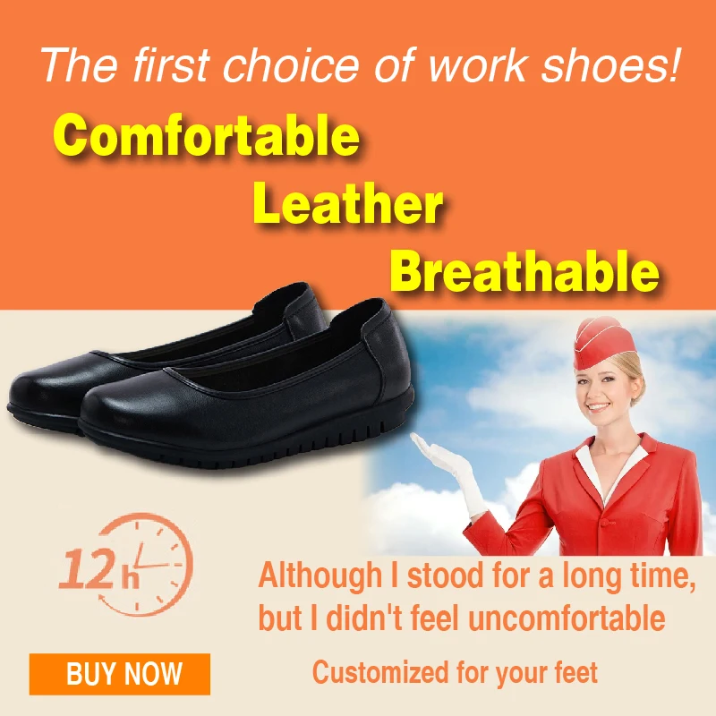 2023 Work Shoes 2.5cm Flat Genuine Cowhide Pregnant Women Preferred Choice For Gravida Commuting Shopping Matching Clothes 3
