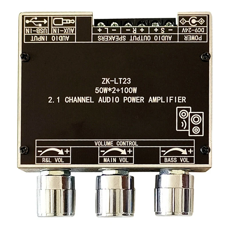 

ZK-LT23 5.1Bluetooth Power Amplifier Board 50W 2.1Channel Amplifier Board With Short Circuit Protection For Sound Box