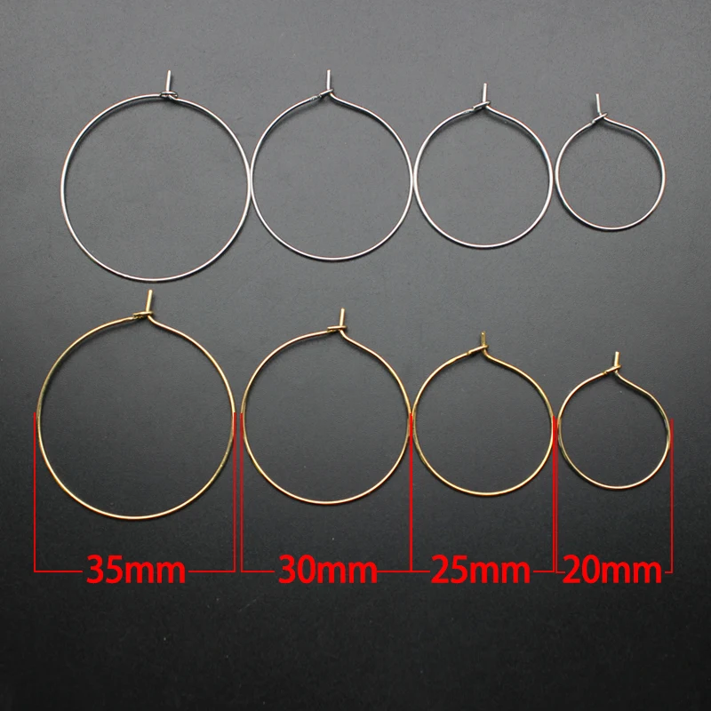100pcs Wine Glass Charm Rings Wire Hoops Drink Markers White K