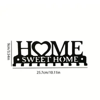 Wall - Mounted "Sweet Home" Key Holder: Keep Your Keys in Order with This Creative Front - Door Key Wall Hook 2