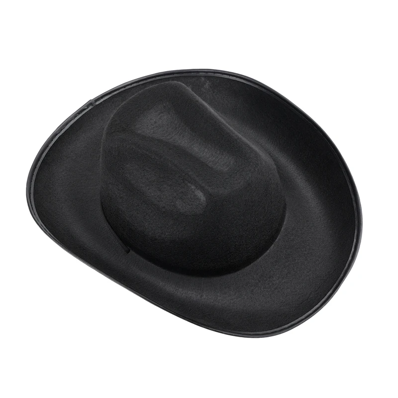Cowboy Hat Women's Men's Classic Curled Edge Strap Brim Fedora Outdoor Cowboy Hat Western Stage Performance Cowboy Hats