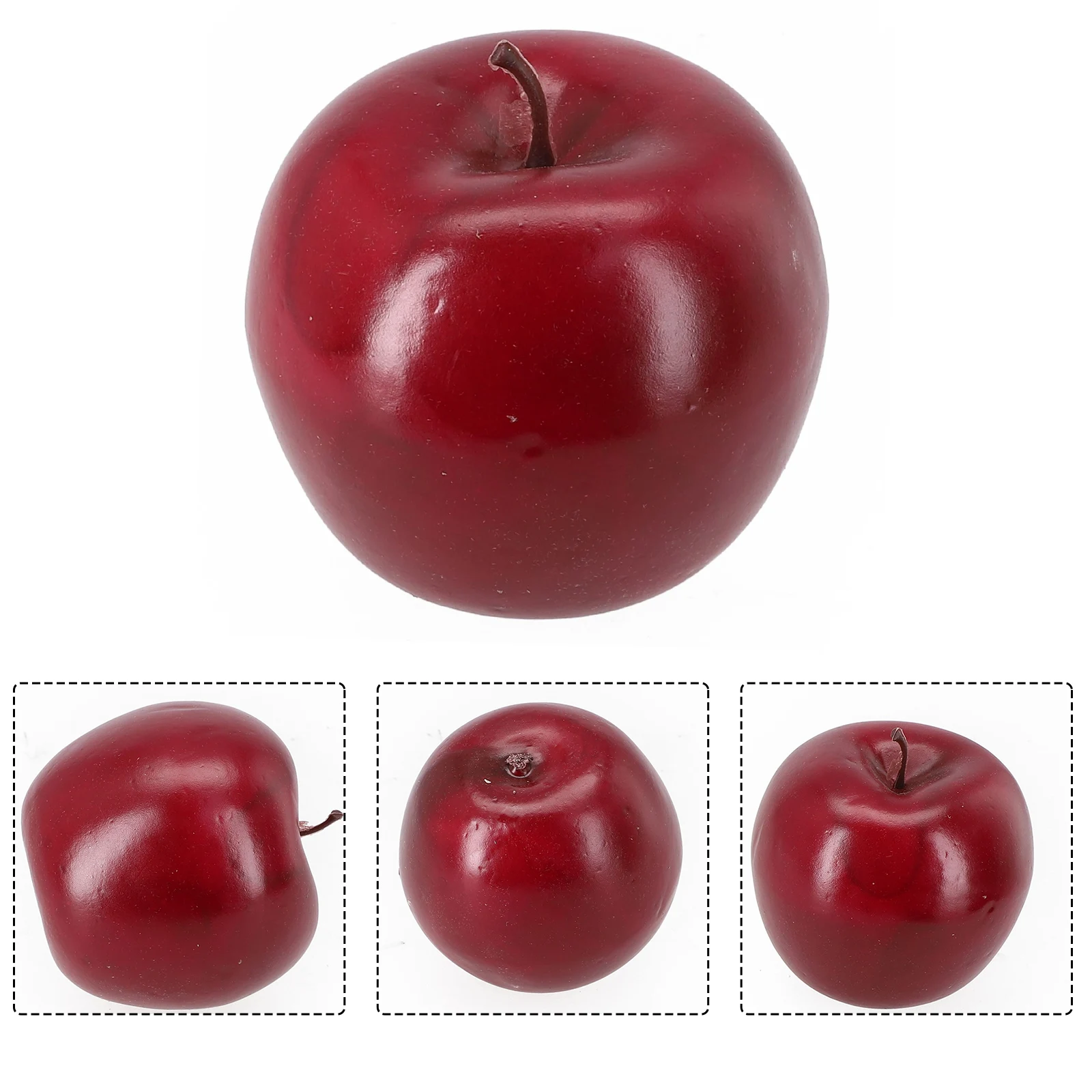Artificial Apples Simulation Fruit Home Shop Party Lifelike Kitchen Fake Display Food Home Party Decoration 1pc