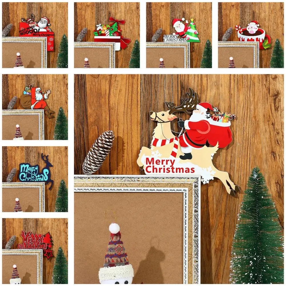 

Праздничные декоративные уголки для дверей, рождественские украшения для дверей, праздничные деревянные уголки для дверей, экологически чистые и прочные