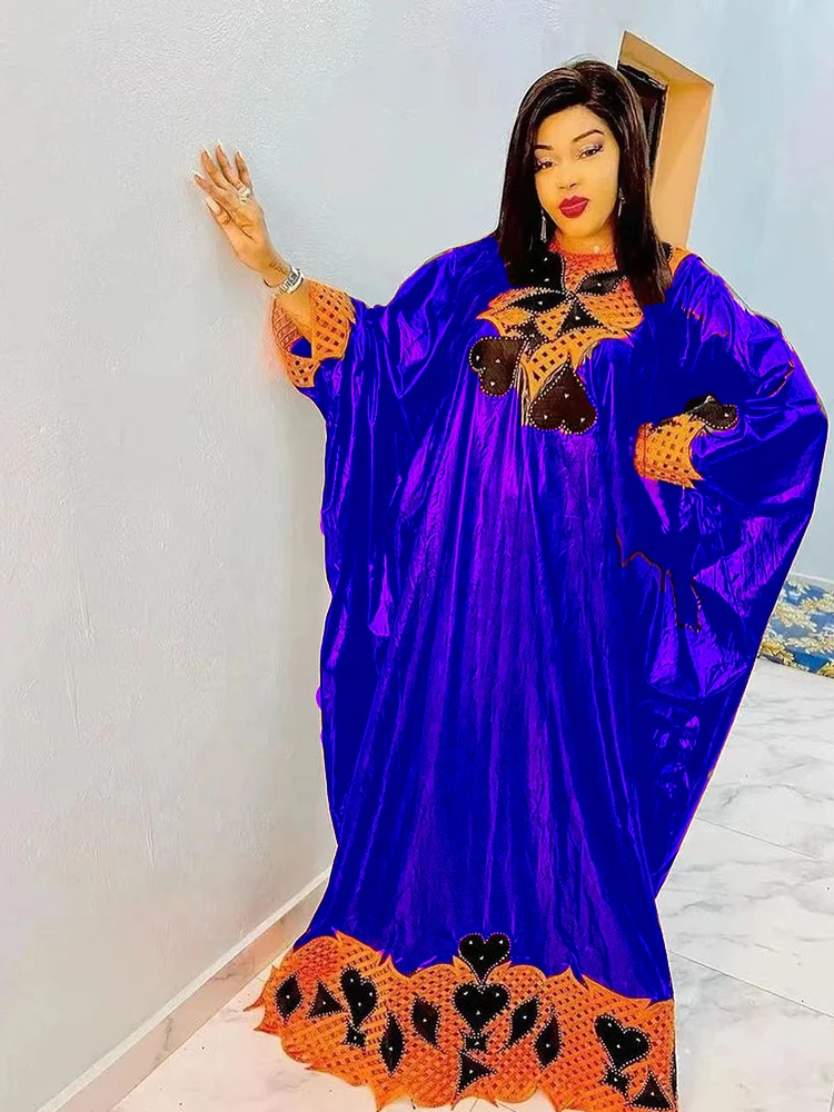 Buy Robe Africaine Bazin Riche Long Dresses For Nigeria Wedding