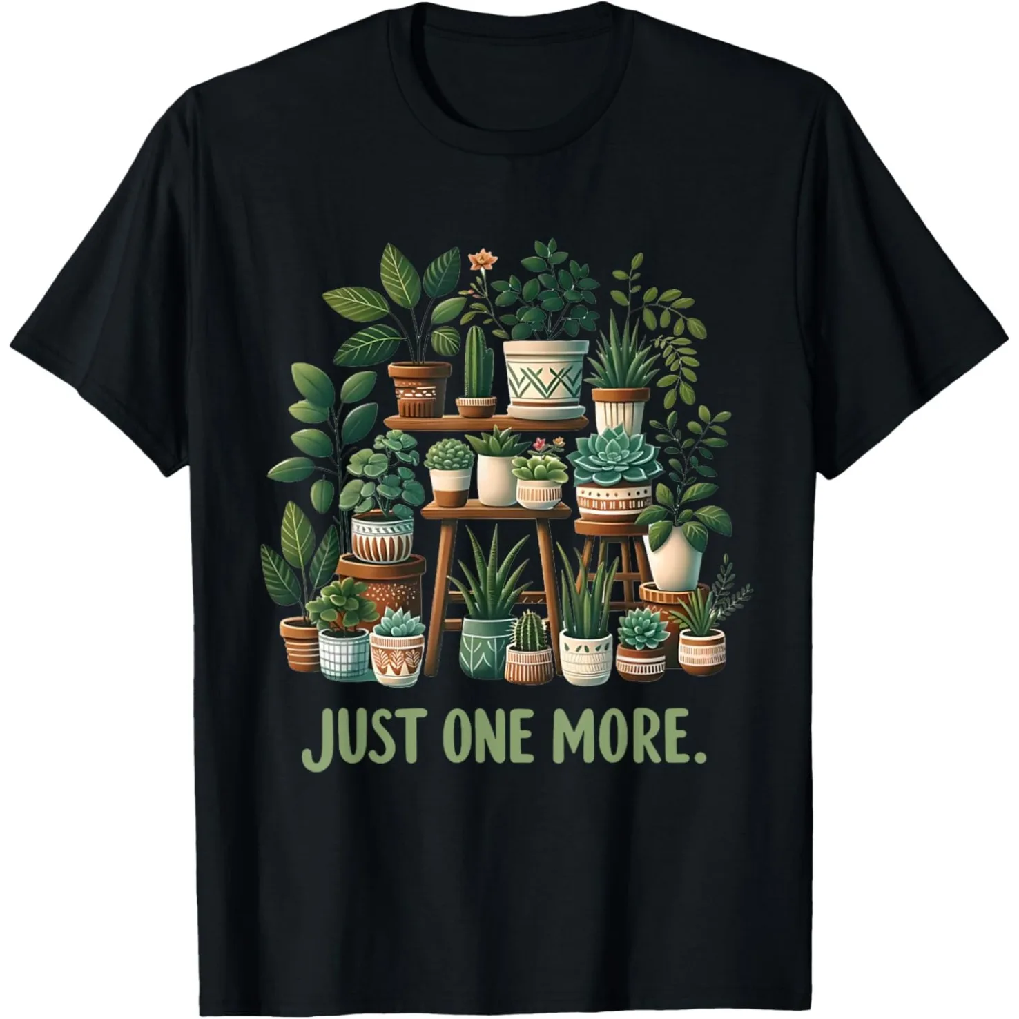 Just More Funny Plant Lady Damen Indoor Blumen T-Shirts Herren Humor Streetwear T-Shirt Kurzarm Unisex Loose-Fit Kleidung